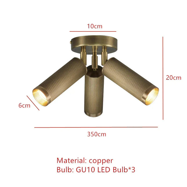 ChandelierDecor - Brass Aisle Vintage Hanglamp Rotatable Light