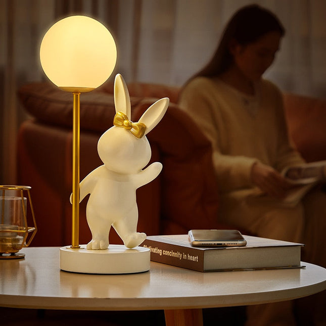 ChandelierDecor - Bunny Rabbit Table Lamp for Kids Room