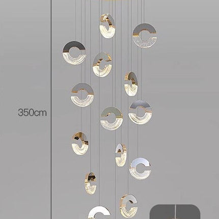 ChandelierDecor - C-shaped Crystal Chandelier: Elegant Lighting Fixture