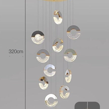 ChandelierDecor - C-shaped Crystal Chandelier: Elegant Lighting Fixture
