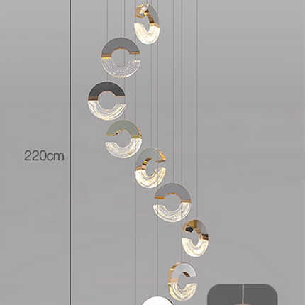 ChandelierDecor - C-shaped Crystal Chandelier: Elegant Lighting Fixture