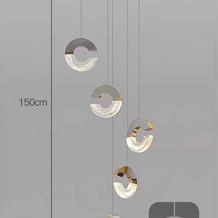 ChandelierDecor - C-shaped Crystal Chandelier: Elegant Lighting Fixture