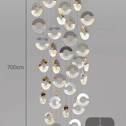 ChandelierDecor - C-shaped Crystal Chandelier: Elegant Lighting Fixture
