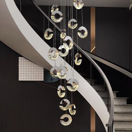 ChandelierDecor - C-shaped Crystal Chandelier: Elegant Lighting Fixture