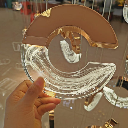 ChandelierDecor - C-shaped Crystal Chandelier: Elegant Lighting Fixture