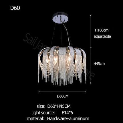 ChandelierDecor - Chain Chandelier: Elegant Lighting Fixture for Modern Spaces