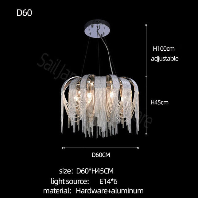ChandelierDecor - Chain Chandelier: Elegant Lighting Fixture for Modern Spaces