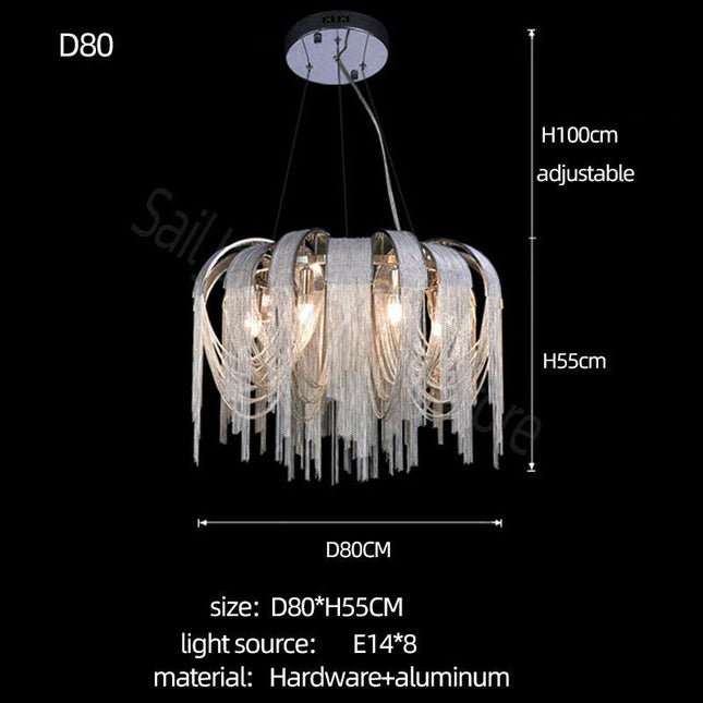 ChandelierDecor - Chain Chandelier: Elegant Lighting Fixture for Modern Spaces