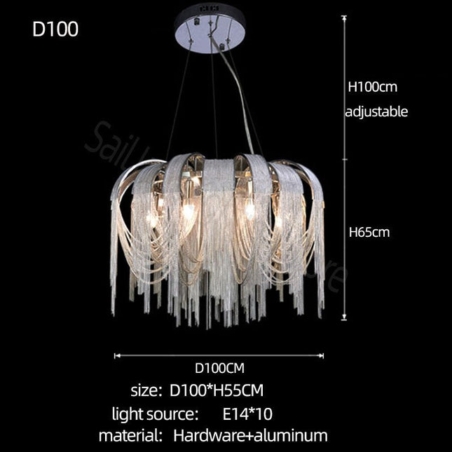 ChandelierDecor - Chain Chandelier: Elegant Lighting Fixture for Modern Spaces