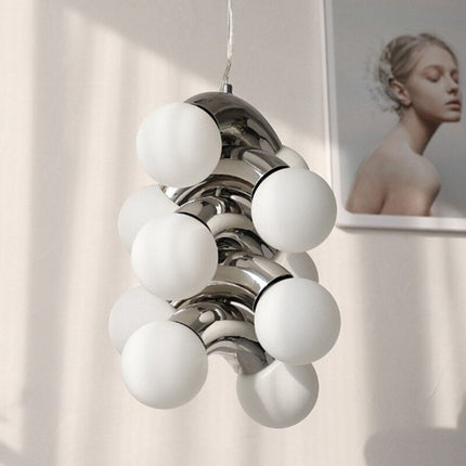 ChandelierDecor - Chrome Metal Glass Globe LED - Glass Ball Light