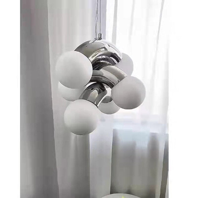 ChandelierDecor - Chrome Metal Glass Globe LED - Glass Ball Light