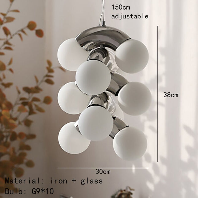 ChandelierDecor - Chrome Metal Glass Globe LED - Glass Ball Light