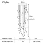18 lumières / Or / Lumière chaude