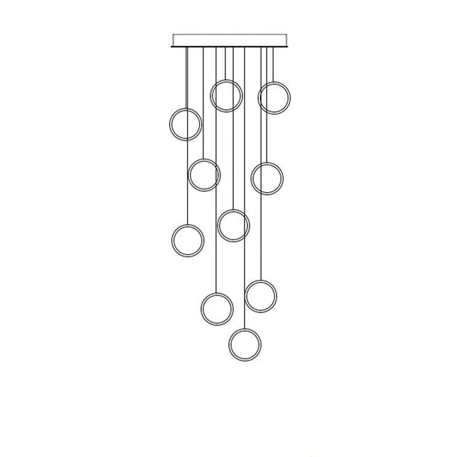 ChandelierDecor - Circle Mingle LED Chandelier Light