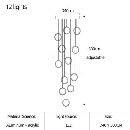ChandelierDecor - Circle Mingle LED Chandelier Light