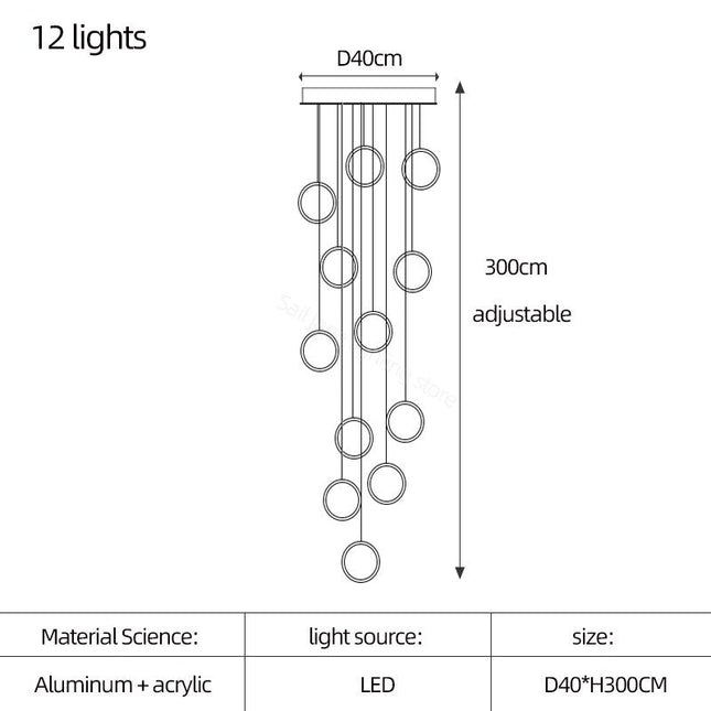 ChandelierDecor - Circle Mingle LED Chandelier Light