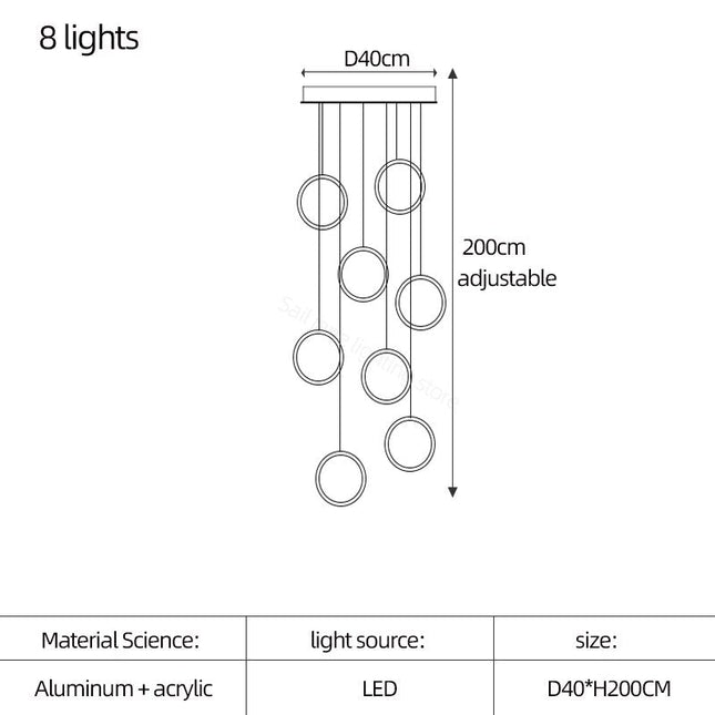 ChandelierDecor - Circle Mingle LED Chandelier Light