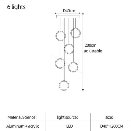 ChandelierDecor - Circle Mingle LED Chandelier Light