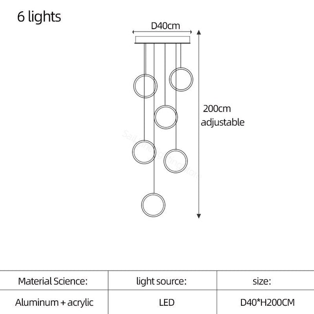ChandelierDecor - Circle Mingle LED Chandelier Light