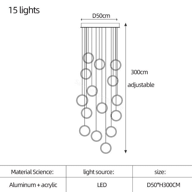 ChandelierDecor - Circle Mingle LED Chandelier Light