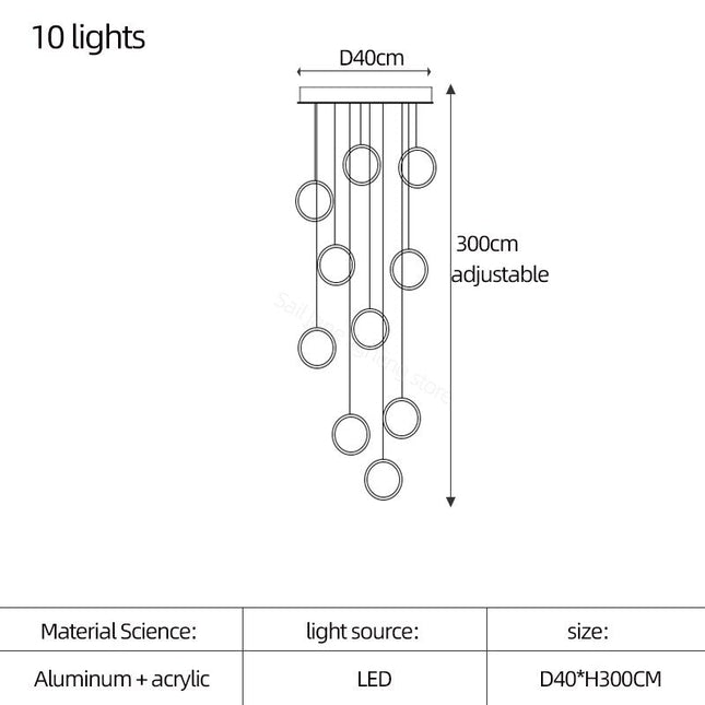 ChandelierDecor - Circle Mingle LED Chandelier Light