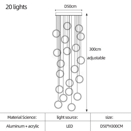 ChandelierDecor - Circle Mingle LED Chandelier Light