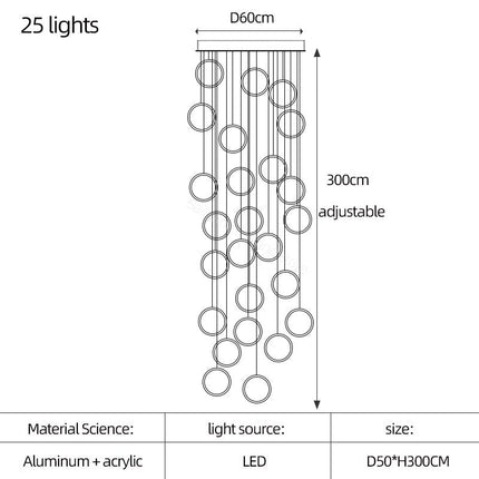 ChandelierDecor - Circle Mingle LED Chandelier Light