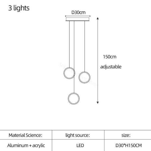 ChandelierDecor - Circle Mingle LED Chandelier Light
