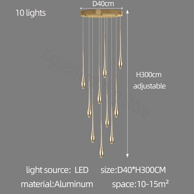 ChandelierDecor - Circular Cone Circular Cone - Staircase Chandelier: Unique Ambience