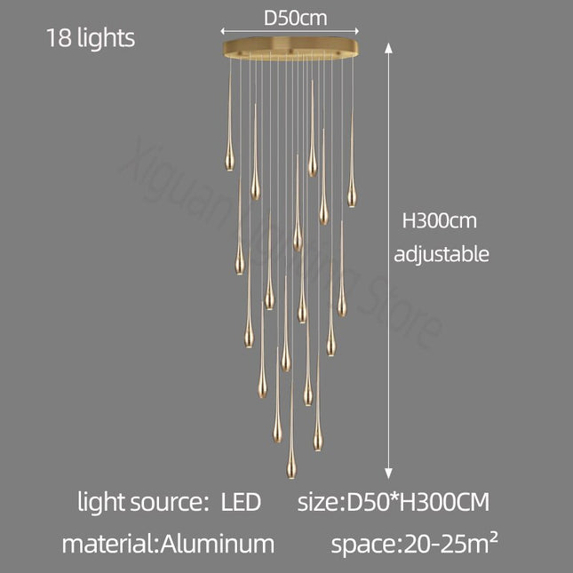 ChandelierDecor - Circular Cone Circular Cone - Staircase Chandelier: Unique Ambience