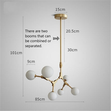 ChandelierDecor - Circular Glass Ball Molecule Chandelier Lighting