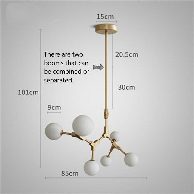 ChandelierDecor - Circular Glass Ball Molecule Chandelier Lighting