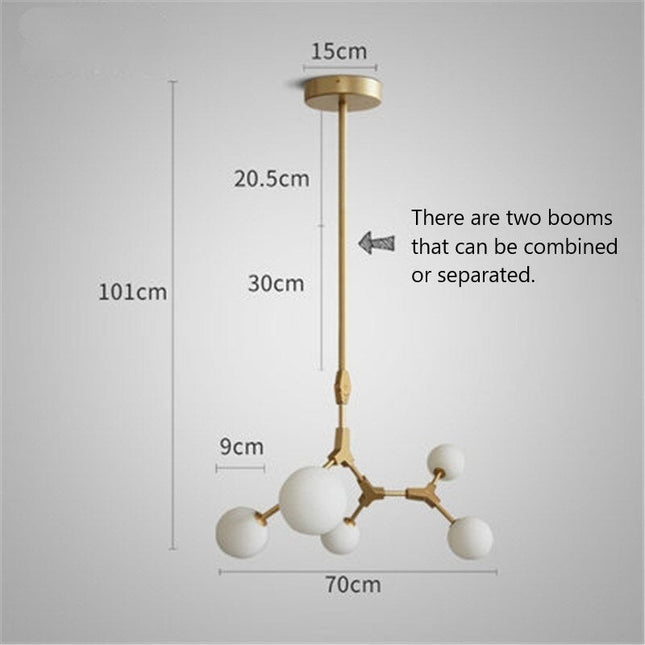 ChandelierDecor - Circular Glass Ball Molecule Chandelier Lighting