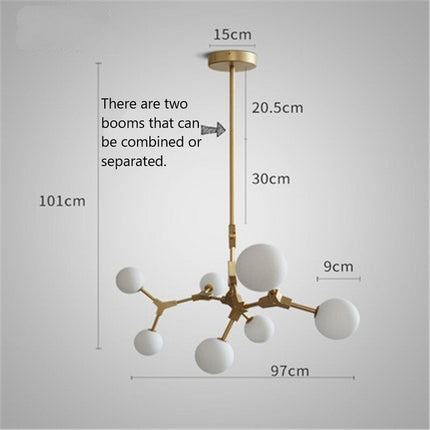 ChandelierDecor - Circular Glass Ball Molecule Chandelier Lighting