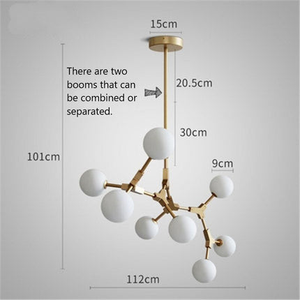 ChandelierDecor - Circular Glass Ball Molecule Chandelier Lighting