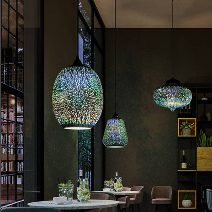ChandelierDecor - Colorful Fireworks Starry Sky Hanging Glass Chandelier
