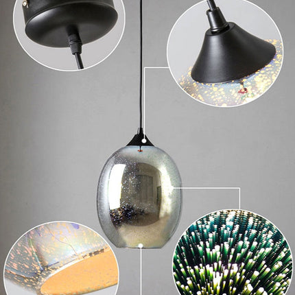 ChandelierDecor - Colorful Fireworks Starry Sky Hanging Glass Chandelier