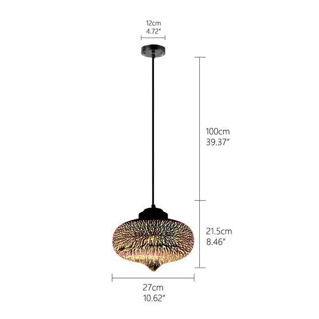 ChandelierDecor - Colorful Fireworks Starry Sky Hanging Glass Chandelier