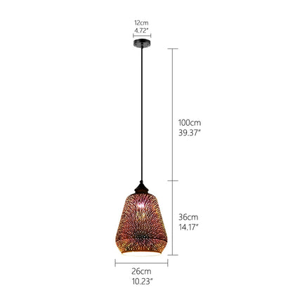 ChandelierDecor - Colorful Fireworks Starry Sky Hanging Glass Chandelier