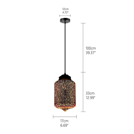 ChandelierDecor - Colorful Fireworks Starry Sky Hanging Glass Chandelier