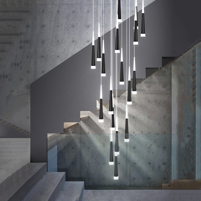 ChandelierDecor - Cone Tubes Staircase Chandelier
