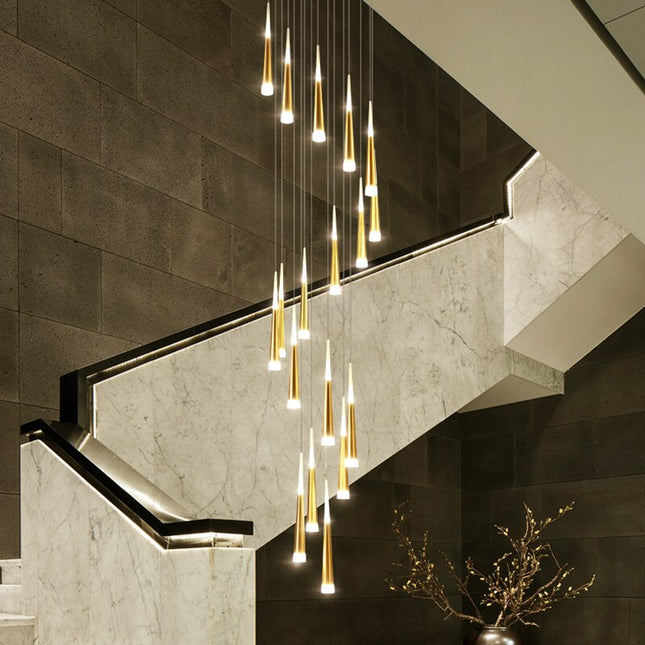 ChandelierDecor - Cone Tubes Staircase Chandelier