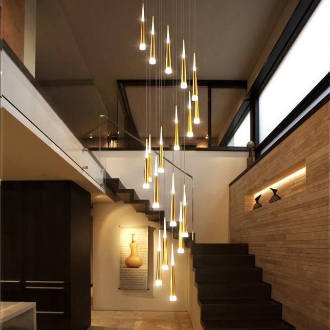 ChandelierDecor - Cone Tubes Staircase Chandelier