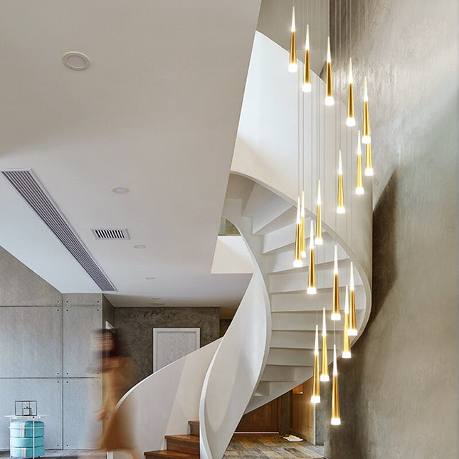 ChandelierDecor - Cone Tubes Staircase Chandelier