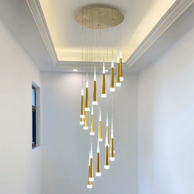 ChandelierDecor - Cone Tubes Staircase Chandelier