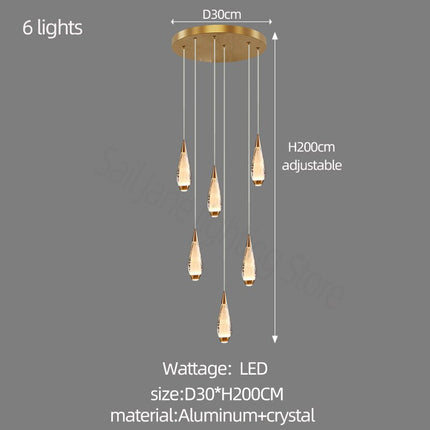 ChandelierDecor - Cones Staircase Chandelier: Exquisite Lighting Solution