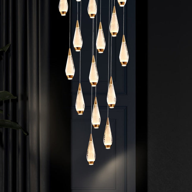 ChandelierDecor - Cones Staircase Chandelier: Exquisite Lighting Solution