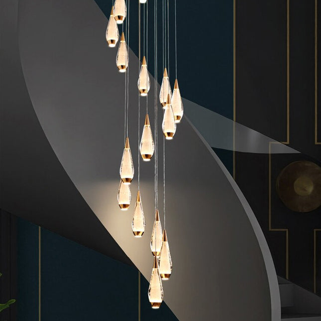 ChandelierDecor - Cones Staircase Chandelier: Exquisite Lighting Solution