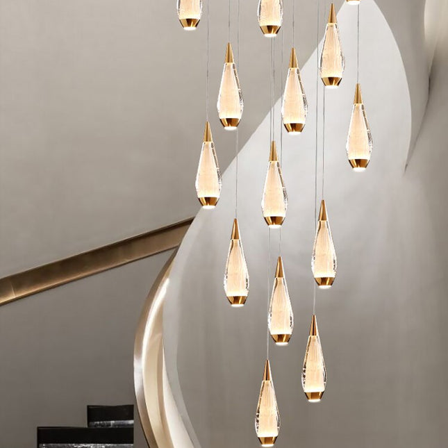 ChandelierDecor - Cones Staircase Chandelier: Exquisite Lighting Solution
