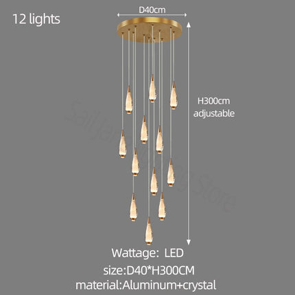 ChandelierDecor - Cones Staircase Chandelier: Exquisite Lighting Solution